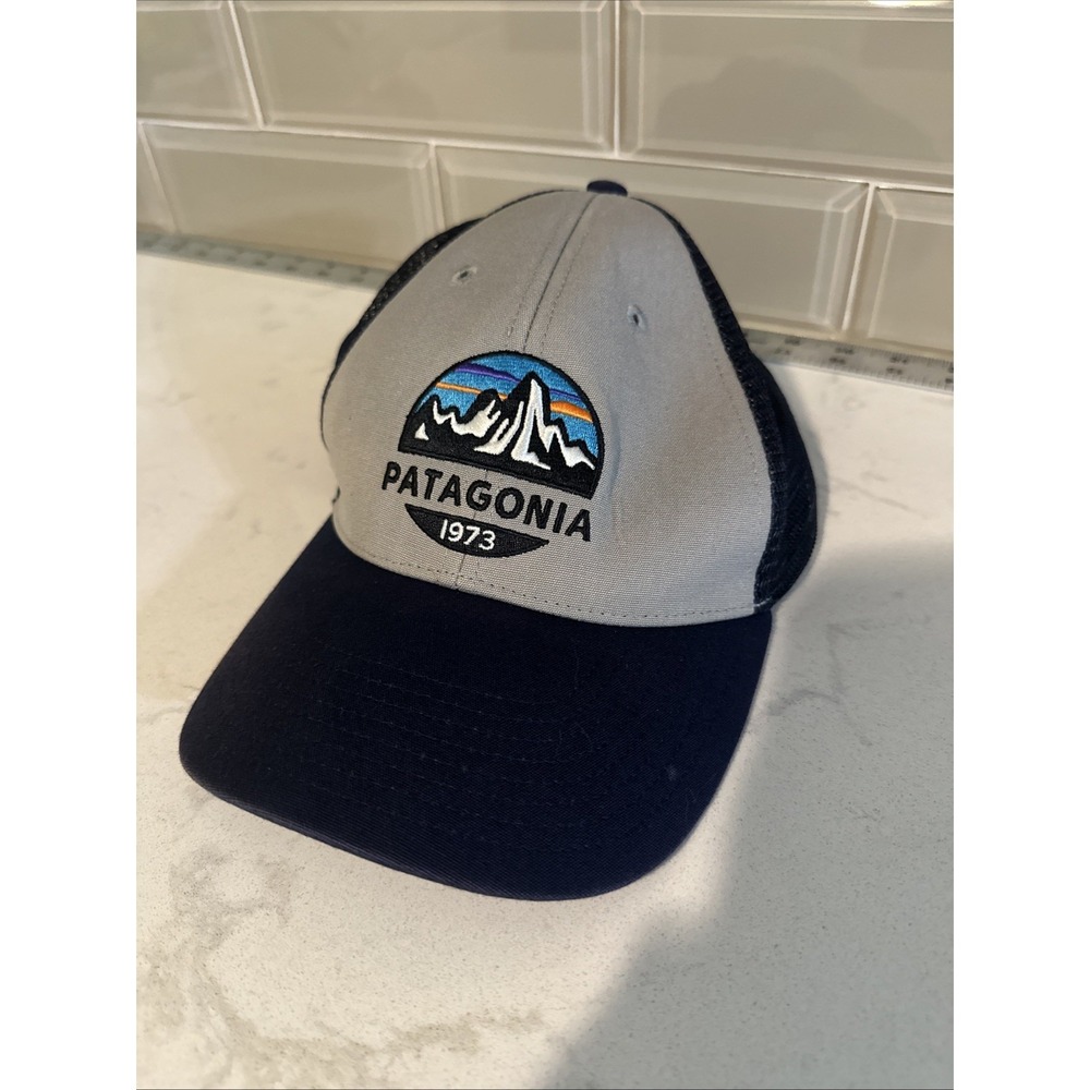 Patagonia Fitz Roy Scope LoPro trucker hat features a distinct "1973" logo OS